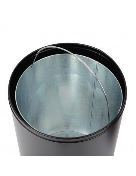 Poubelle dôme ouverte en acier Bolero noire 40L
