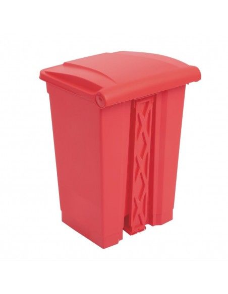 Poubelle de cuisine à pédale Jantex rouge 45L