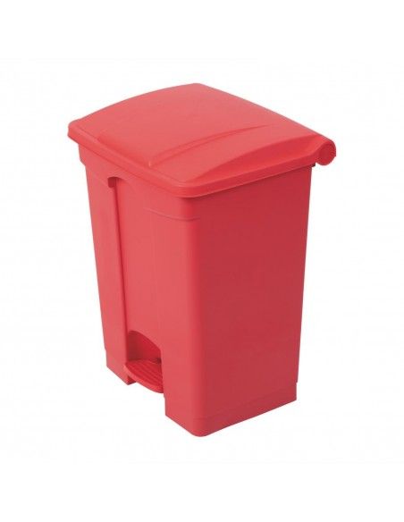 Poubelle de cuisine à pédale Jantex rouge 65L