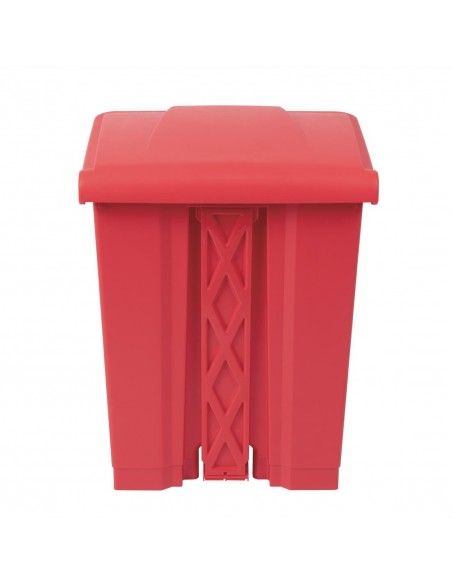 Poubelle de cuisine à pédale Jantex rouge 65L