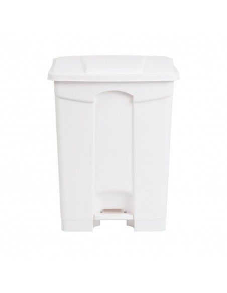 Poubelle de cuisine à pédale Jantex blanche 65L