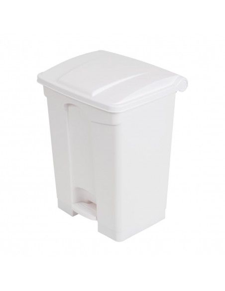 Poubelle de cuisine à pédale Jantex blanche 65L
