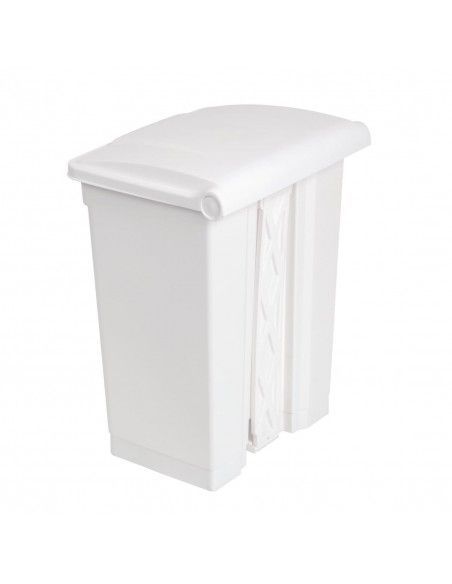Poubelle de cuisine à pédale Jantex blanche 65L
