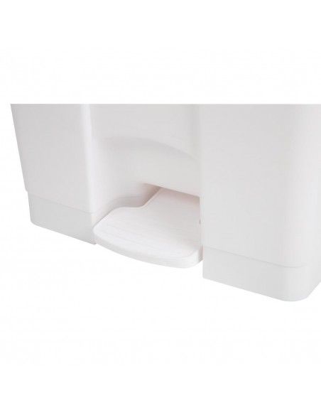 Poubelle de cuisine à pédale Jantex blanche 65L
