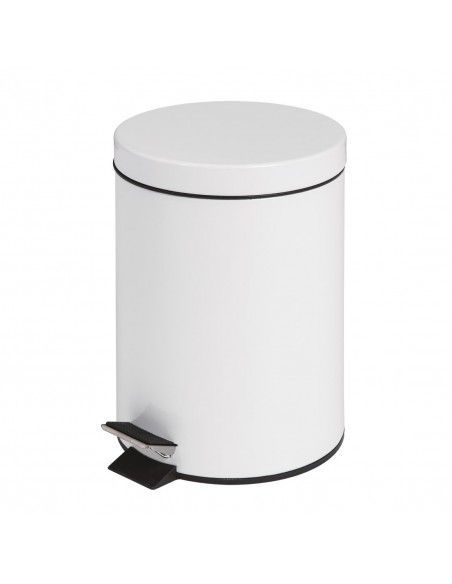 Poubelle à pédale Bolero blanche 5L