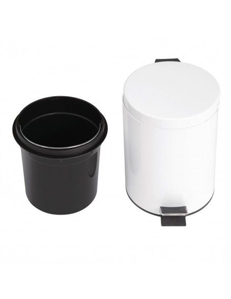 Poubelle à pédale Bolero blanche 5L