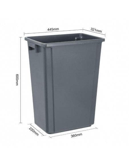 Poubelle Jantex Slim grise 60L
