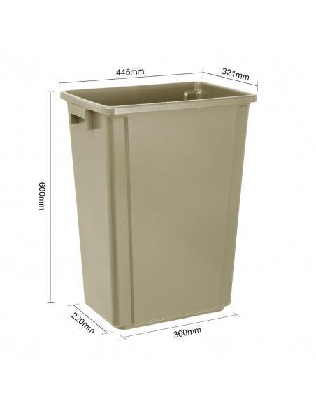Poubelle Jantex Slim beige 60L