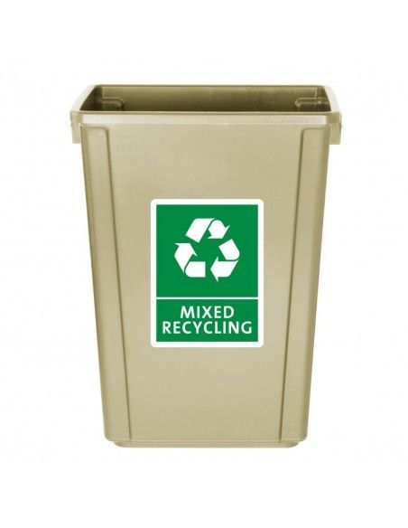 Poubelle Jantex Slim beige 60L