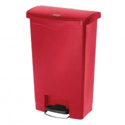 Poubelle à pédale frontale Rubbermaid Slim Jim rouge 50L 2