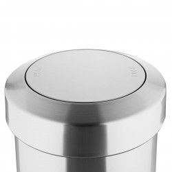 Poubelle en acier brossé Bolero avec couvercle basculant 70L 2