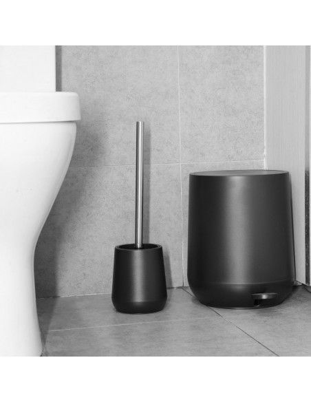 Poubelle à pédale ronde Jantex noire 5L