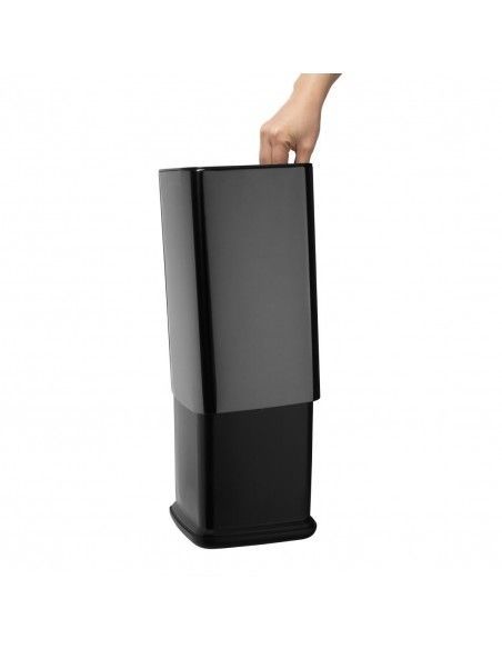 Poubelle carrée Bolero noir titane 7L