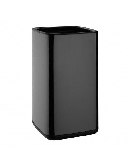 Poubelle carrée Bolero noire 10L