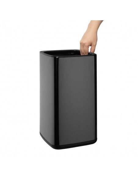 Poubelle carrée Bolero noire 10L