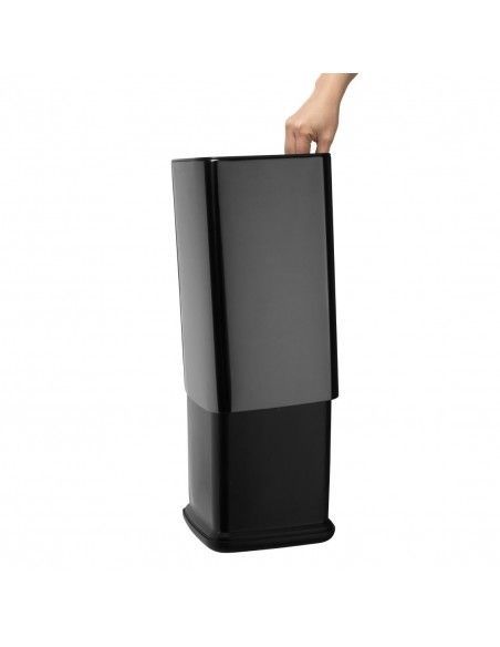 Poubelle carrée Bolero noire 10L