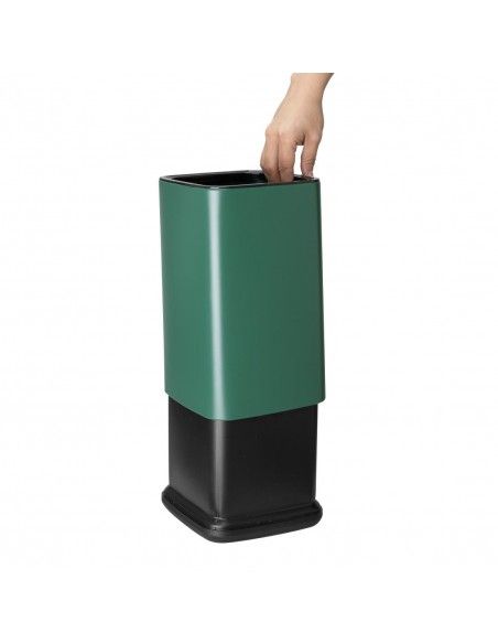 Poubelle carrée Bolero verte 7L