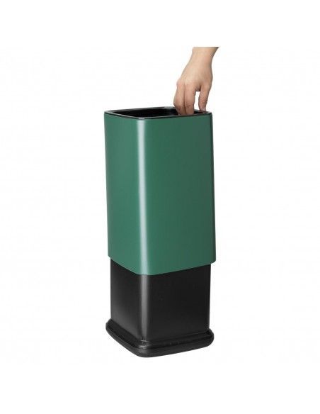 Poubelle carrée Bolero verte 10L