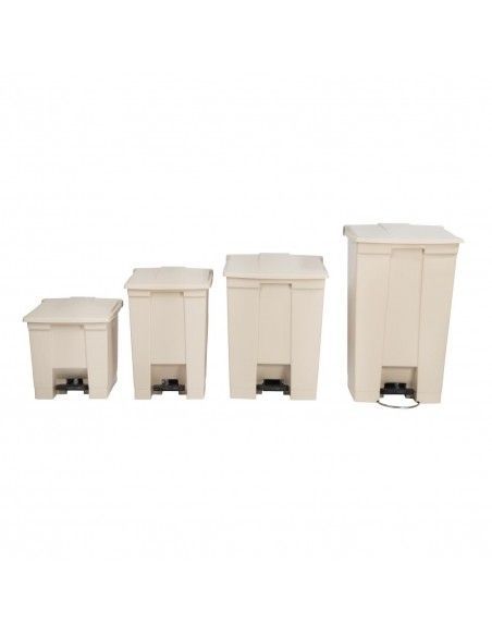 Conteneur à pédale Rubbermaid Step-On beige 68L