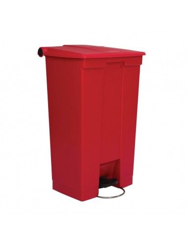 Conteneur à pédale Rubbermaid rouge 87L