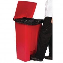 Conteneur à pédale Rubbermaid rouge 87L 2