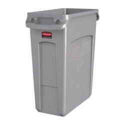 Collecteur avec évents Slim Jim Rubbermaid 60L gris