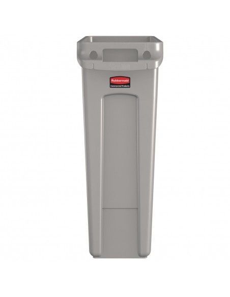 Collecteur avec évents Slim Jim Rubbermaid 60L gris