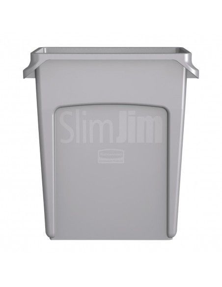 Collecteur avec évents Slim Jim Rubbermaid 60L gris