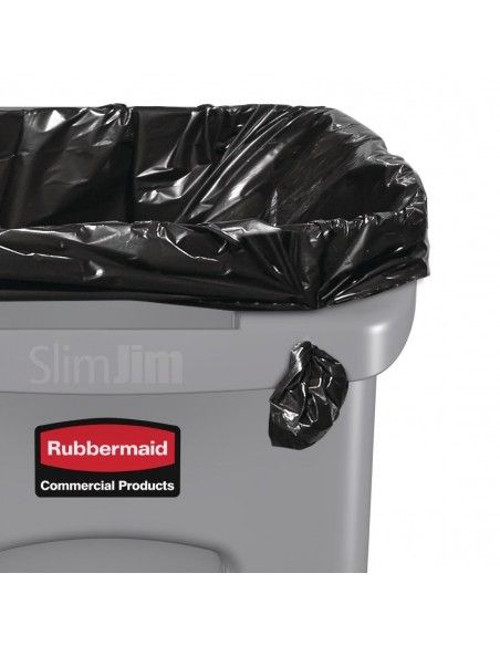Collecteur avec évents Slim Jim Rubbermaid 60L gris