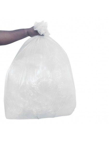 Sacs poubelle légers Jantex transparents 80L (lot de 200)