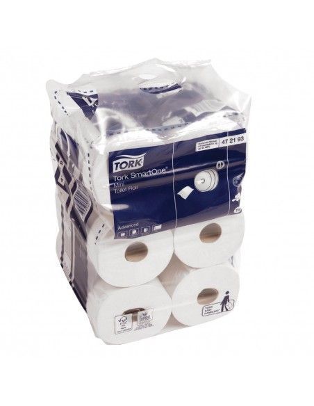 Mini rouleaux de papier toilette Smart One Tork (Lot de 12)