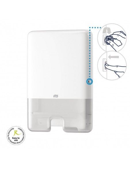 Distributeur manuel d'essuie-mains blanc Multifold XpressTork