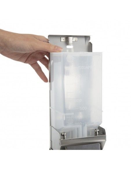 Distributeur de savon liquide en acier inoxydable Jantex 1 litre