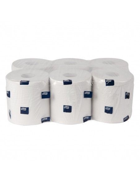 Bobines blanches pour distributeur à dévidage central Tork (lot de 6)