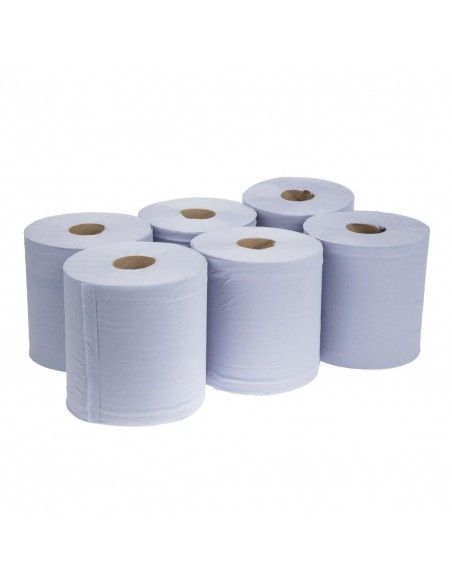 Bobines bleues pour distributeur à dévidage central Tork (lot de 6)