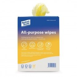 Chiffons tout usage antibactériens Jantex jaunes (Lot de 200)