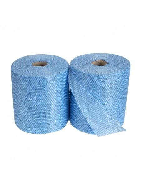 Rouleaux de chiffons de nettoyage antibactériens EcoTech Envirolite Super bleus (lot de 2 x 500)