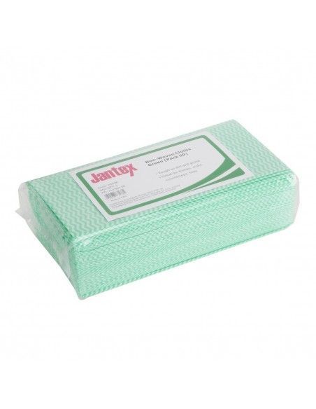 Chiffons non tissés Jantex verts (lot de 50)