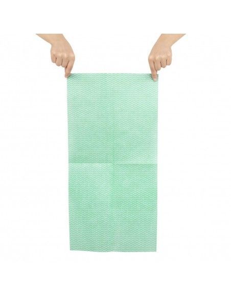 Chiffons non tissés Jantex verts (lot de 50)