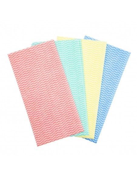 Chiffons non tissés Jantex verts (lot de 50)