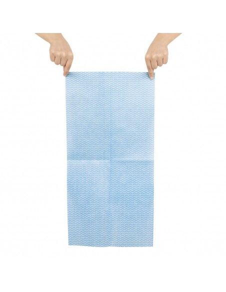 Chiffons non tissés Jantex bleus (lot de 50)