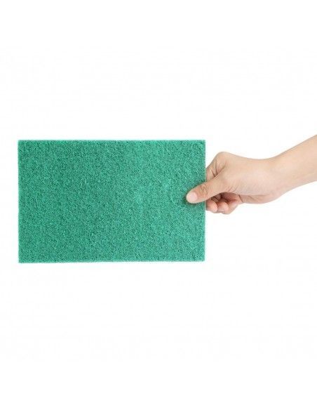 Tampons abrasifs verts 100% recyclés Jantex 225x150mm (lot de 10)