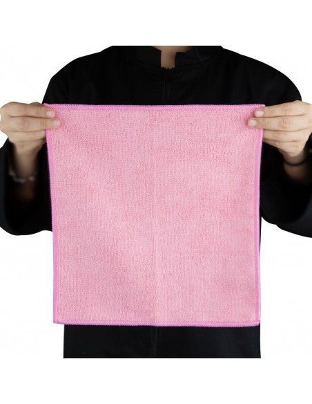 Chiffons en microfibre Jantex roses (lot de 5)