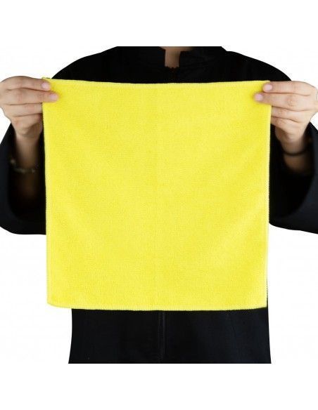 Chiffons en microfibre Jantex jaunes (lot de 5)
