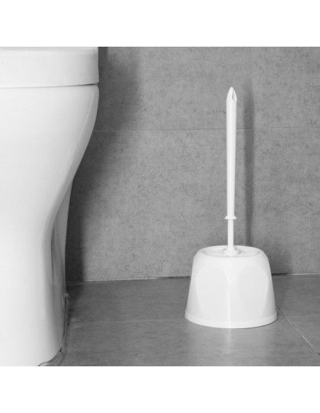 Ensemble brosse WC ronde et support Nisbets Essentials blanc