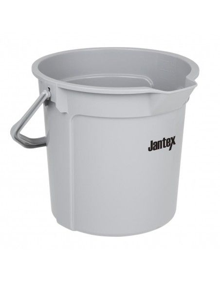 Seau gradué Jantex gris avec bec verseur 14 litres