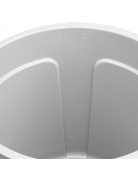 Seau gradué Jantex gris avec bec verseur 14 litres