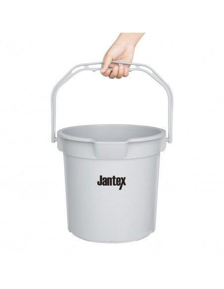 Seau gradué Jantex gris avec bec verseur 14 litres