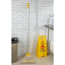 Tête de balai serpillère avec bande de maintien SYR Kentucky jaune 2