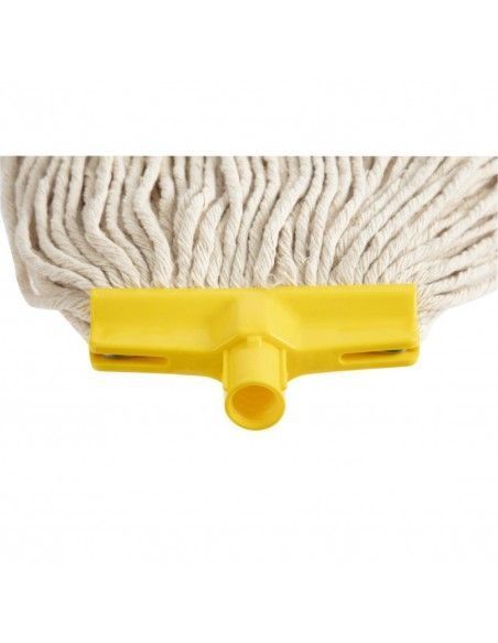 Tête de balai serpillère avec bande de maintien SYR Kentucky jaune